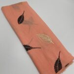 Printed Lawn Hijab - Peach