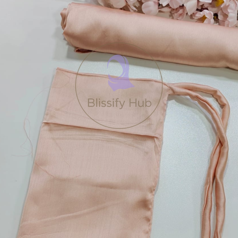 Crinkle silk hijab with niqab set