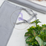 Crinkle Silk Hijab With Niqab Set-Sliver