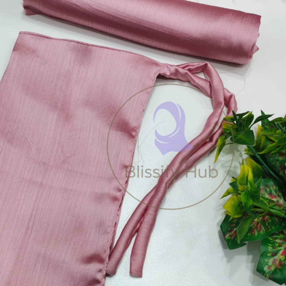 Crinkle silk hijab with niqab set