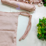Crinkle Silk Hijab With Niqab Set-Tea Rose