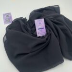 Chiffon Georgette Hijab -Charcoal Gray