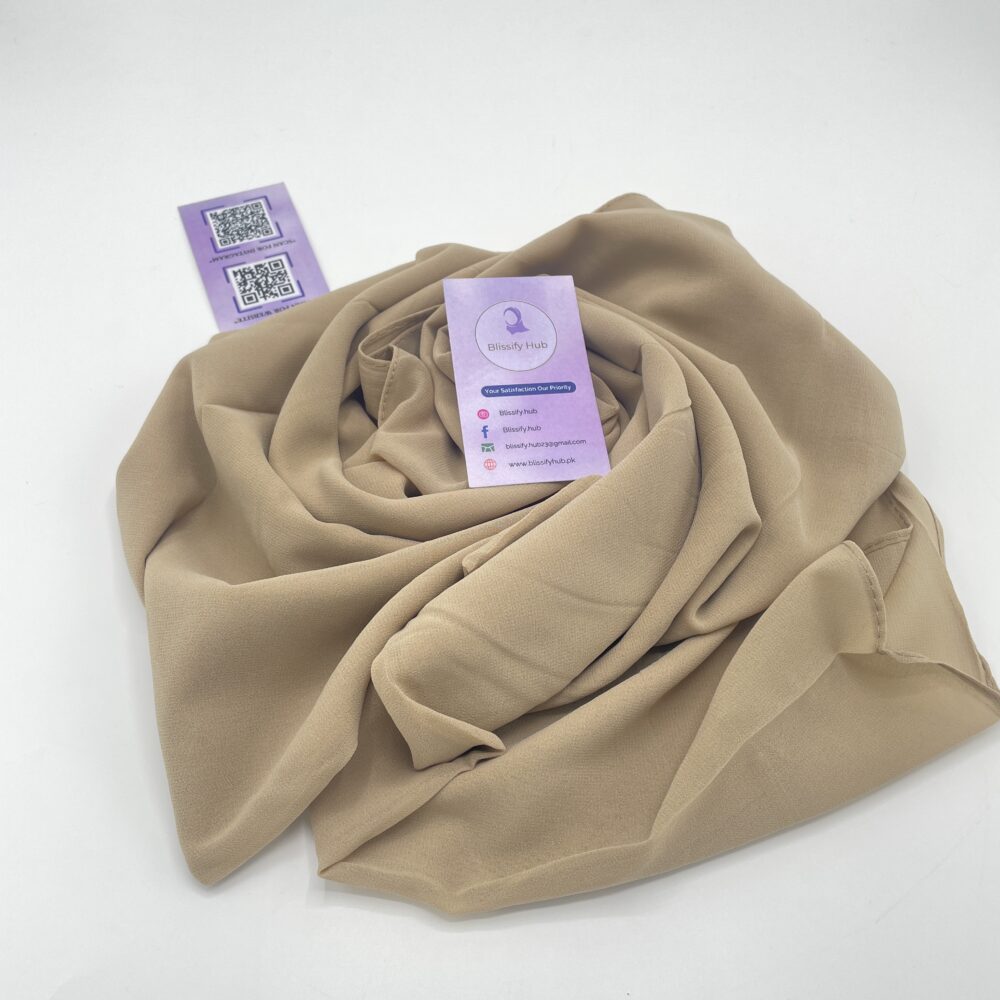 Chiffon Georgette Hijab -Khaki