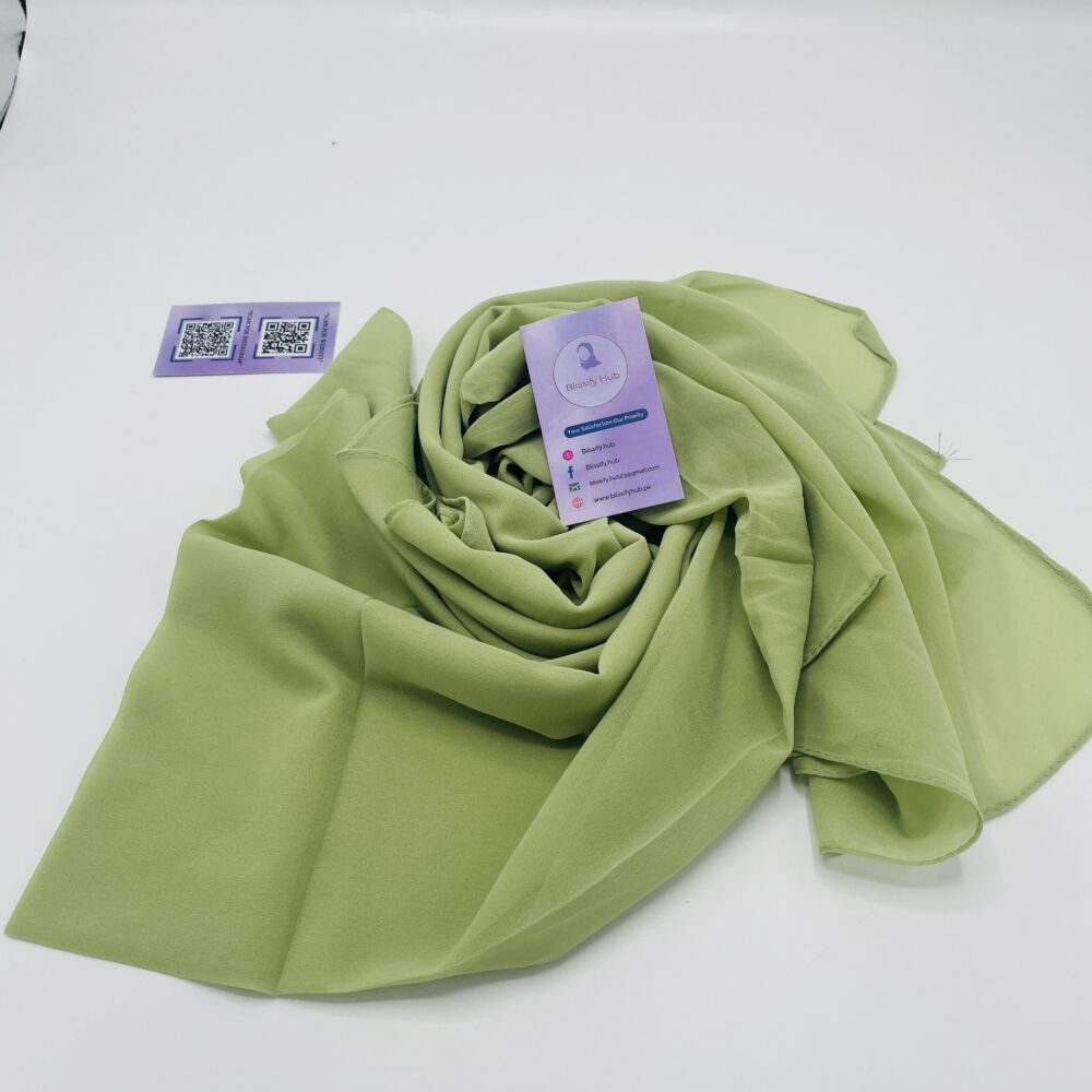 Chiffon Georgette Hijab - Parrot Green